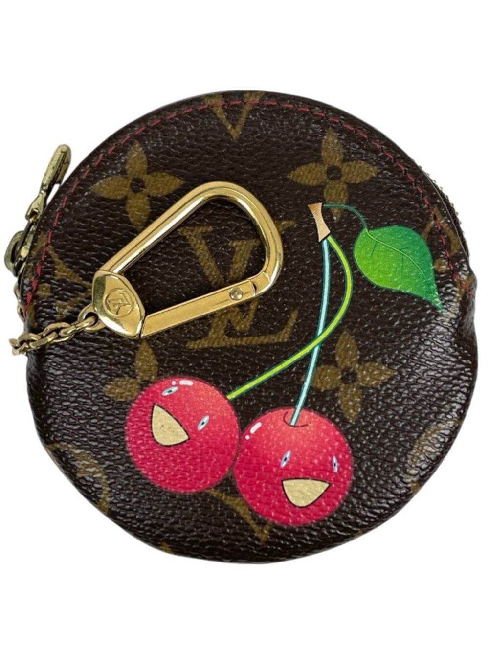 Louis Vuitton Porte Monnaie Long Coin Purse Takashi Murakami Monogram Cherry